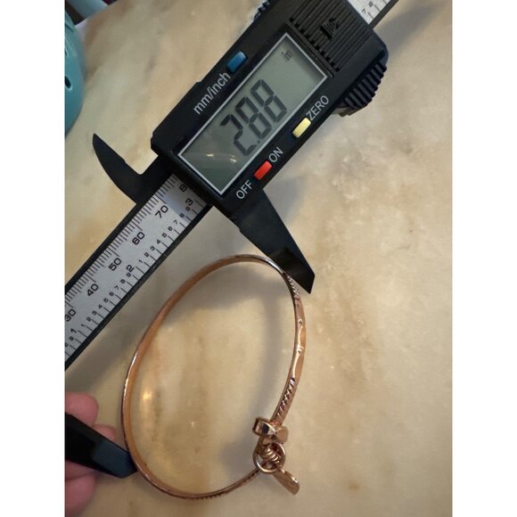 Copper-Plated American flag Heart Charm Bracelet Adjustable Bangle By Alex and A - Picture 5 of 5